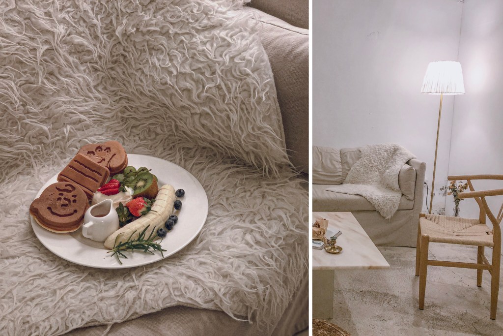 sansan小矮走跳日記-中山站咖啡廳 走進屋子裡 House go in 季節水果冰淇淋鬆餅