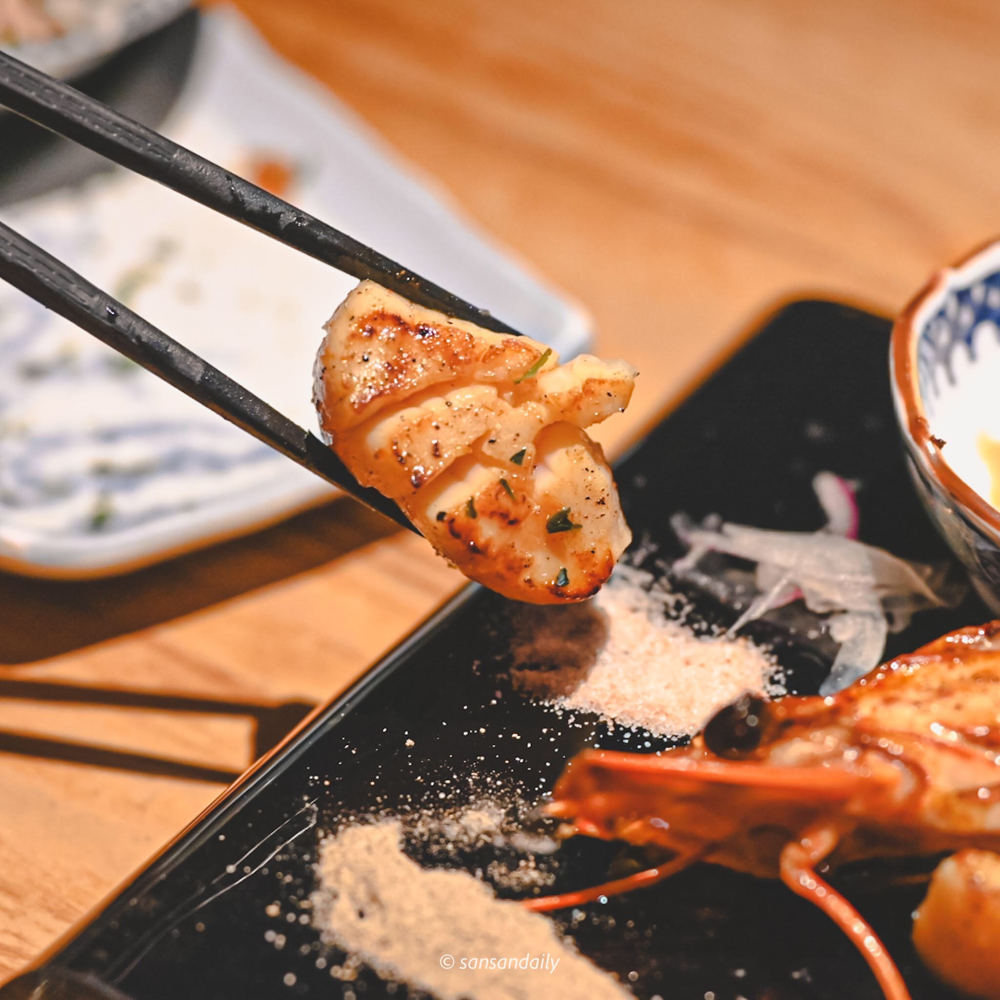 烤干貝佐胡椒鹽