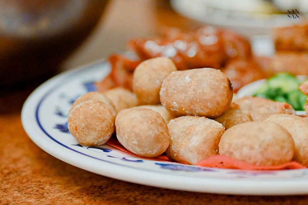 有雞料理招牌菜 四寶拼盤：芋泥丸特寫